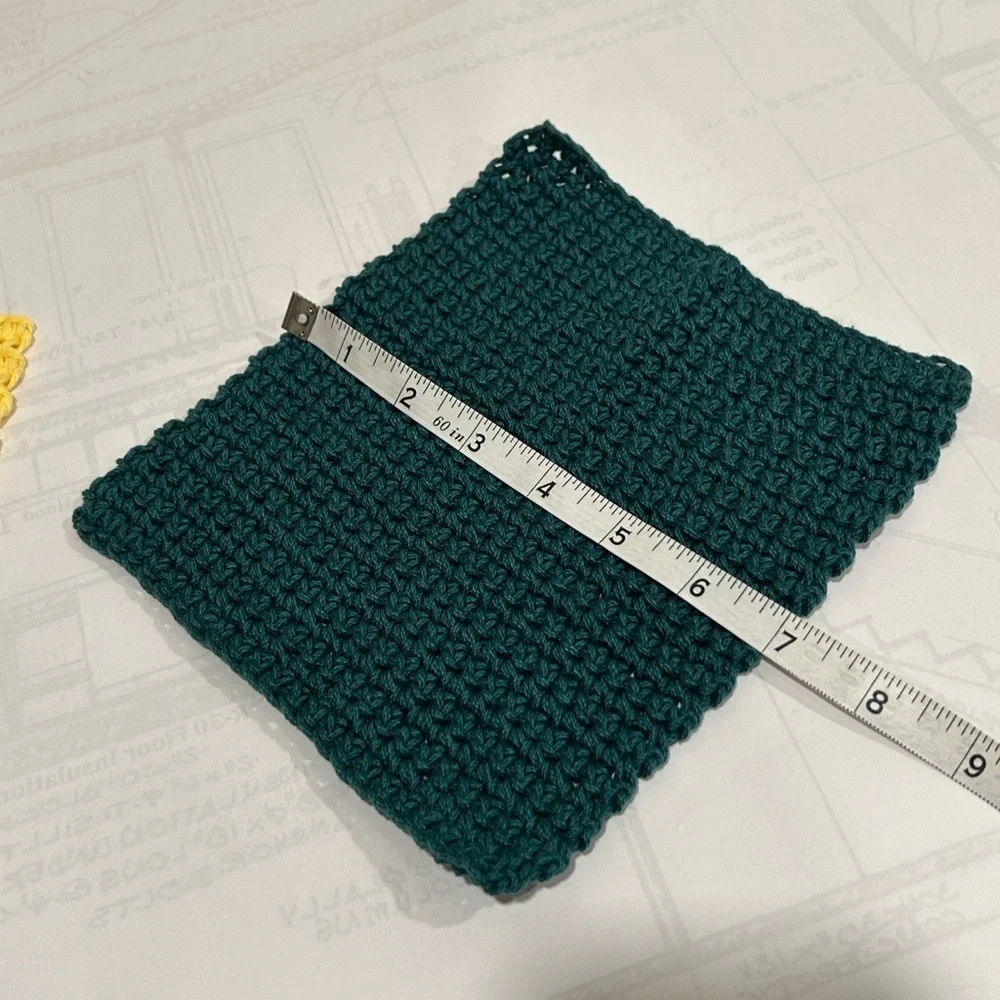 100% Cotton Handmade Washcloths - Set of 3